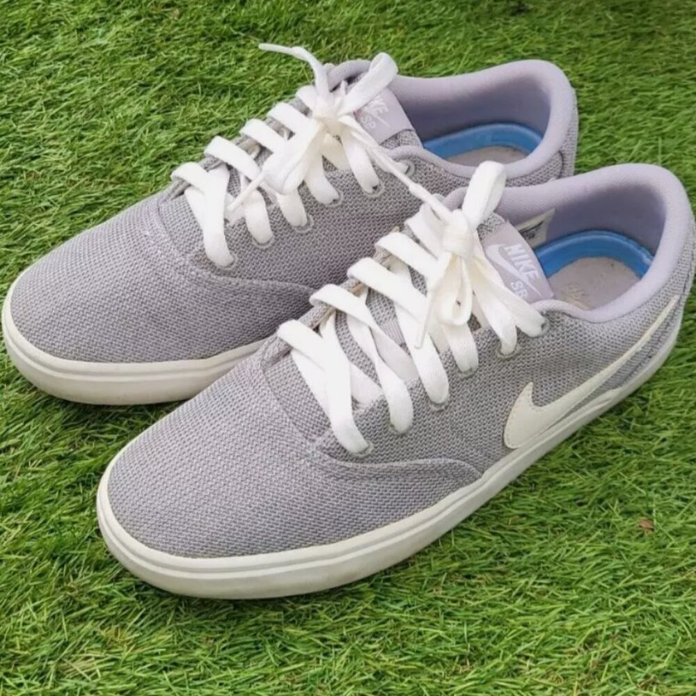 Nike SB Check Solar Sneakers Women's Size 9 921464-002 Gray White Casual Skater